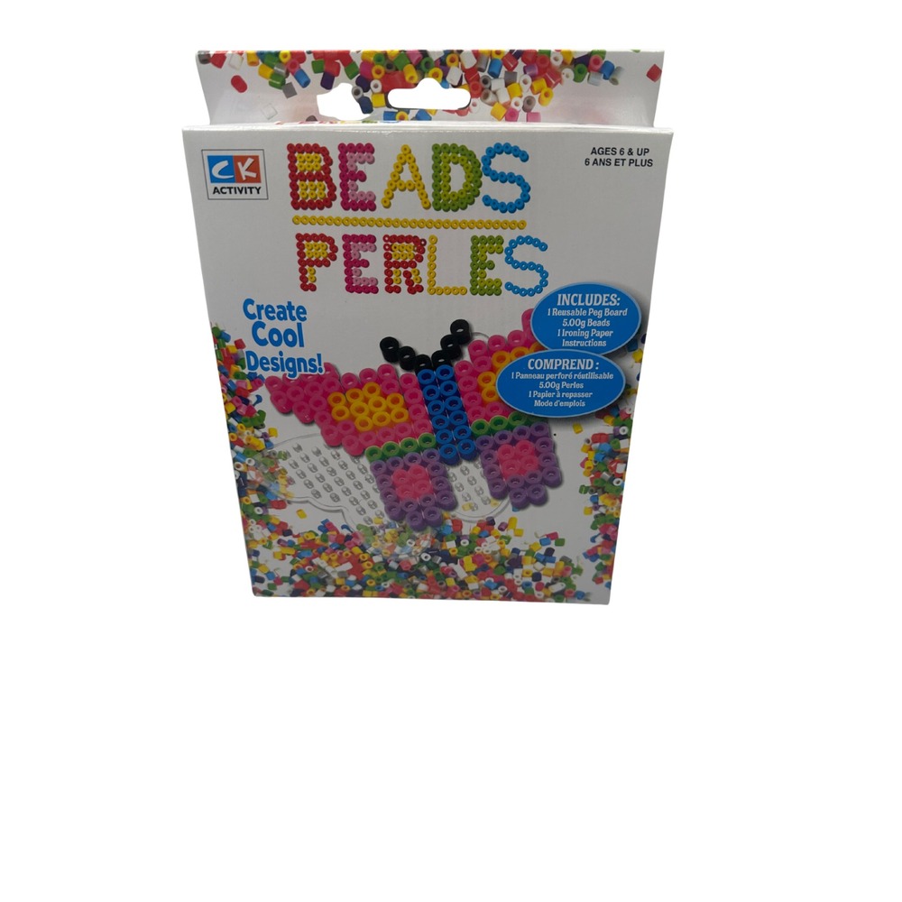 CK Activity Beads Craft Kit – Perler Style Fuse Beads Set – NEW SEALED